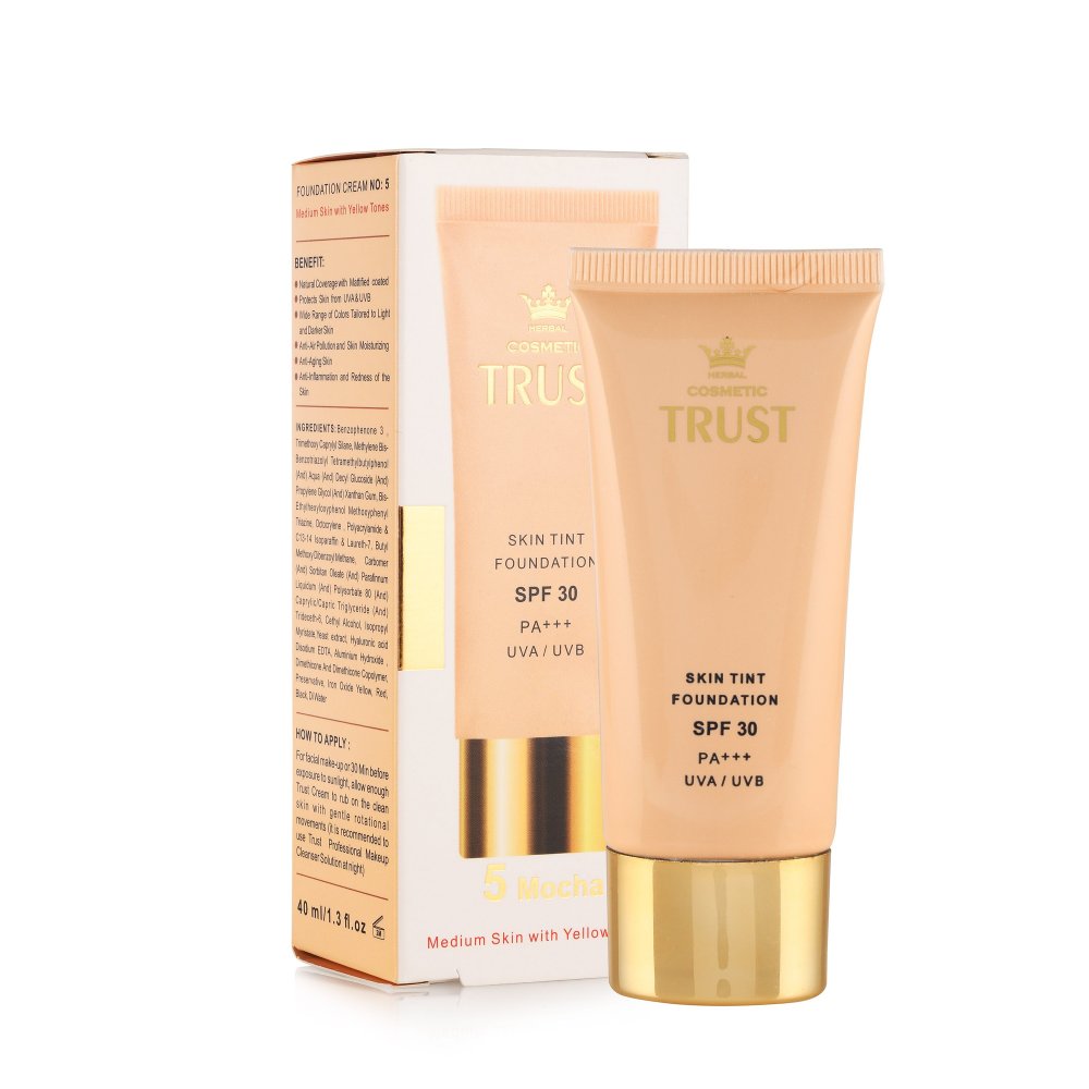 کرم پودر و ضدآفتاب TRUST BAMA skin tint founation spf30-trust bama